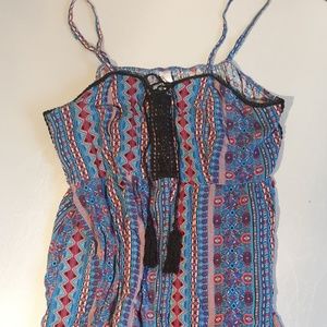Boho tunic hippy tie top